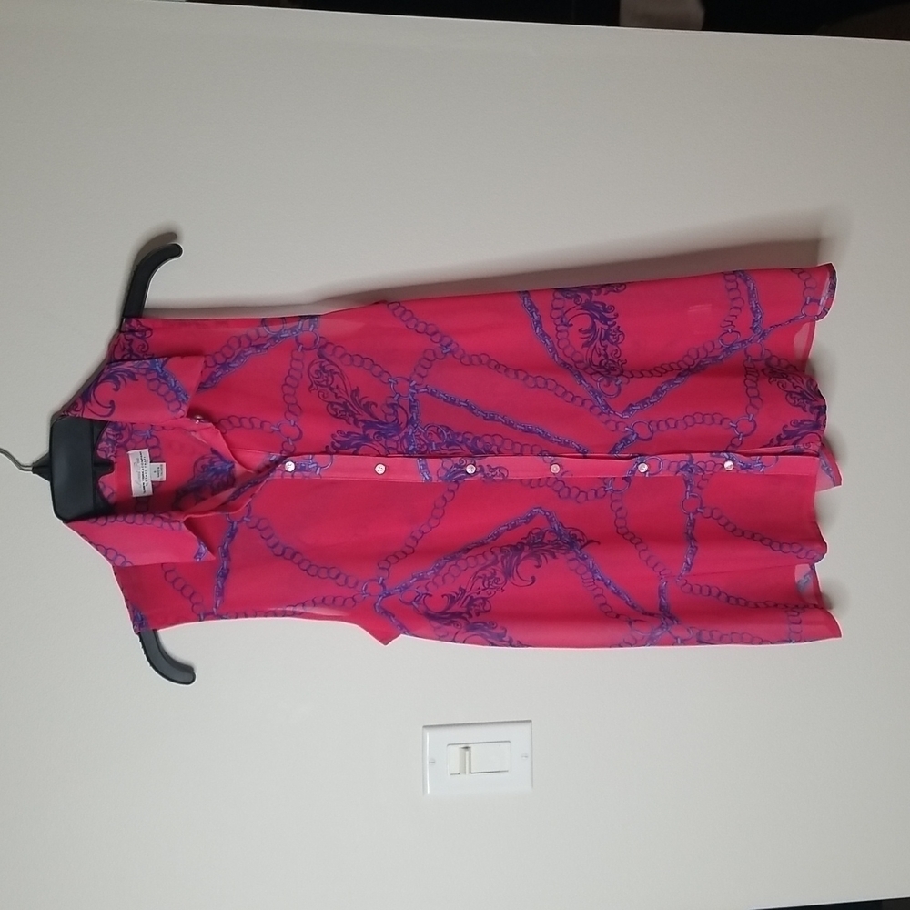 Sweet Pea New York & Co. By Stacy Frati Sleeveless button down top/ tunic